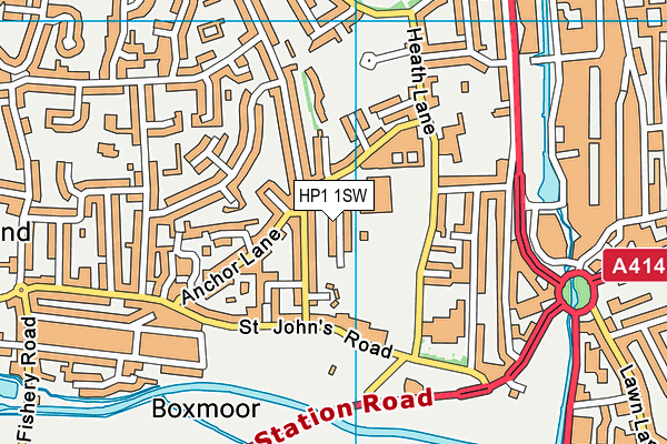 HP1 1SW map - OS VectorMap District (Ordnance Survey)