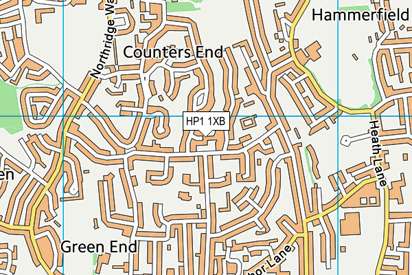 HP1 1XB map - OS VectorMap District (Ordnance Survey) HP1 1XB map - OS VectorMap District (Ordnance Survey)