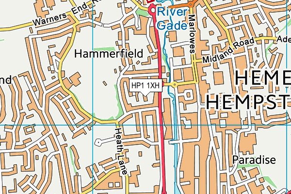 HP1 1XH map - OS VectorMap District (Ordnance Survey) HP1 1XH map - OS VectorMap District (Ordnance Survey)