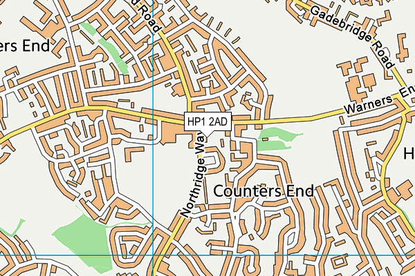 HP1 2AD map - OS VectorMap District (Ordnance Survey) HP1 2AD map - OS VectorMap District (Ordnance Survey)