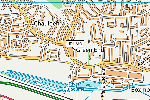 HP1 2AQ map - OS VectorMap District (Ordnance Survey)