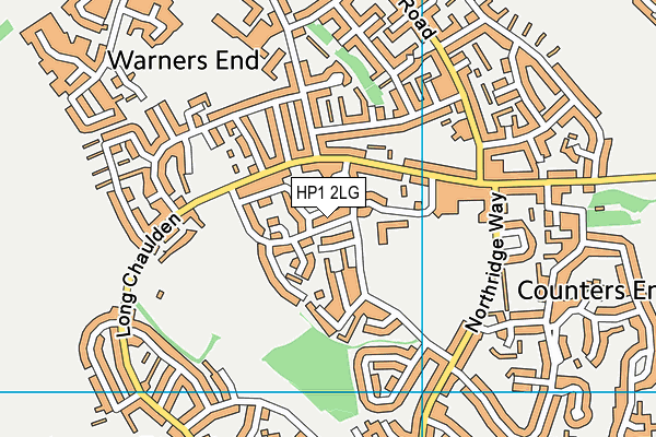 HP1 2LG map - OS VectorMap District (Ordnance Survey) HP1 2LG map - OS VectorMap District (Ordnance Survey)