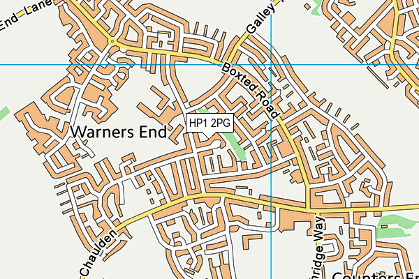 HP1 2PG map - OS VectorMap District (Ordnance Survey) HP1 2PG map - OS VectorMap District (Ordnance Survey)