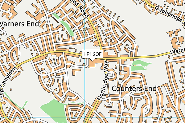 HP1 2QF map - OS VectorMap District (Ordnance Survey) HP1 2QF map - OS VectorMap District (Ordnance Survey)