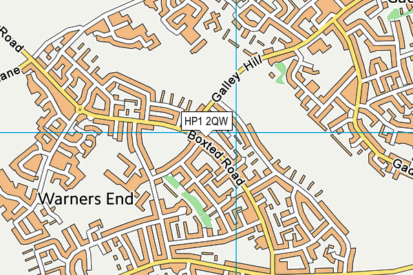 HP1 2QW map - OS VectorMap District (Ordnance Survey) HP1 2QW map - OS VectorMap District (Ordnance Survey)