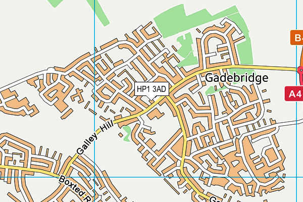 HP1 3AD map - OS VectorMap District (Ordnance Survey) HP1 3AD map - OS VectorMap District (Ordnance Survey)