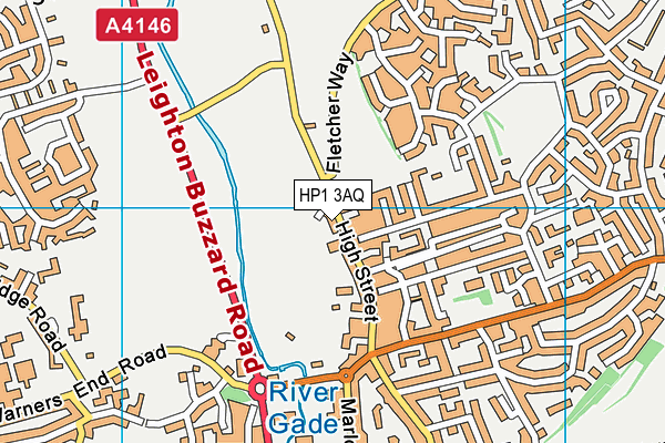 HP1 3AQ map - OS VectorMap District (Ordnance Survey)