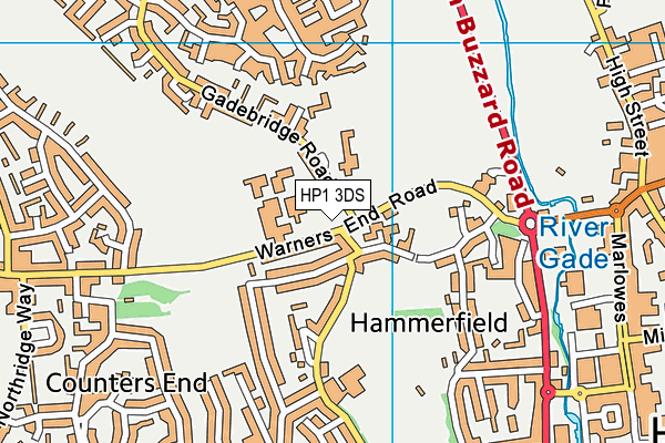 HP1 3DS map - OS VectorMap District (Ordnance Survey) HP1 3DS map - OS VectorMap District (Ordnance Survey)