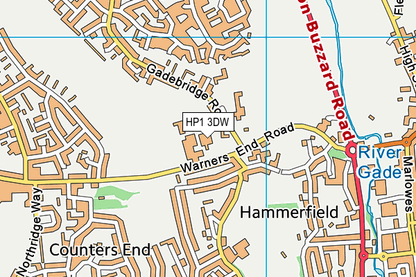 HP1 3DW map - OS VectorMap District (Ordnance Survey) HP1 3DW map - OS VectorMap District (Ordnance Survey)