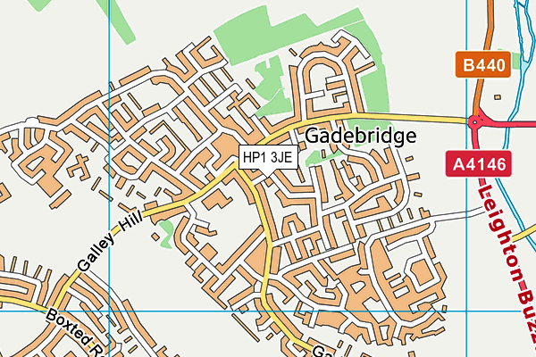 HP1 3JE map - OS VectorMap District (Ordnance Survey) HP1 3JE map - OS VectorMap District (Ordnance Survey)
