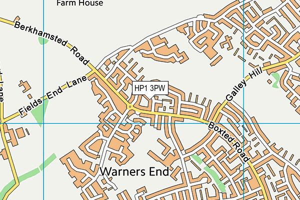 HP1 3PW map - OS VectorMap District (Ordnance Survey) HP1 3PW map - OS VectorMap District (Ordnance Survey)