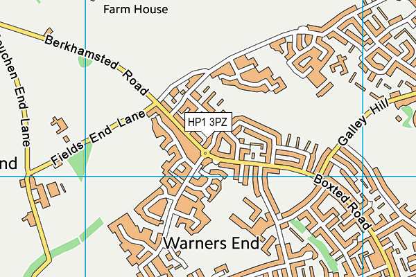 HP1 3PZ map - OS VectorMap District (Ordnance Survey) HP1 3PZ map - OS VectorMap District (Ordnance Survey)