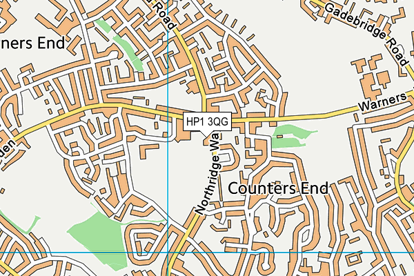HP1 3QG map - OS VectorMap District (Ordnance Survey) HP1 3QG map - OS VectorMap District (Ordnance Survey)