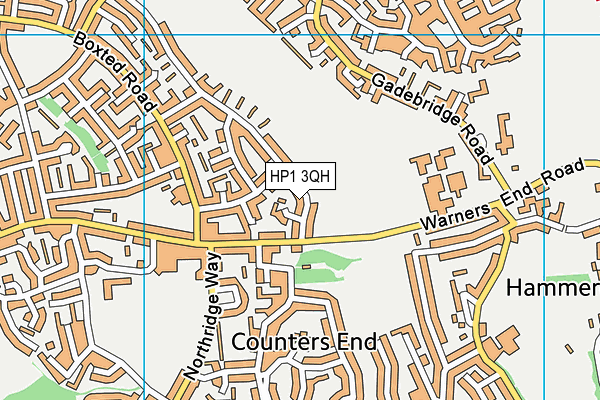 HP1 3QH map - OS VectorMap District (Ordnance Survey) HP1 3QH map - OS VectorMap District (Ordnance Survey)