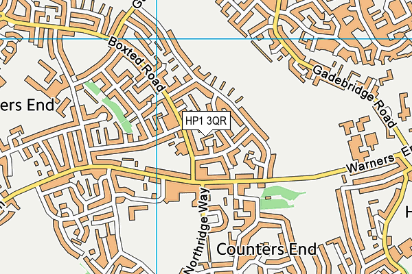 HP1 3QR map - OS VectorMap District (Ordnance Survey) HP1 3QR map - OS VectorMap District (Ordnance Survey)