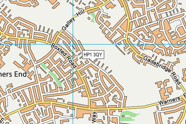 HP1 3QY map - OS VectorMap District (Ordnance Survey) HP1 3QY map - OS VectorMap District (Ordnance Survey)