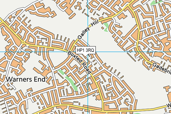 HP1 3RQ map - OS VectorMap District (Ordnance Survey) HP1 3RQ map - OS VectorMap District (Ordnance Survey)