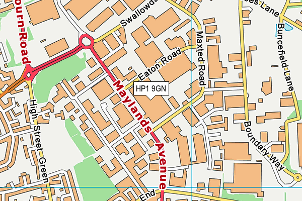 HP1 9GN map - OS VectorMap District (Ordnance Survey) HP1 9GN map - OS VectorMap District (Ordnance Survey)