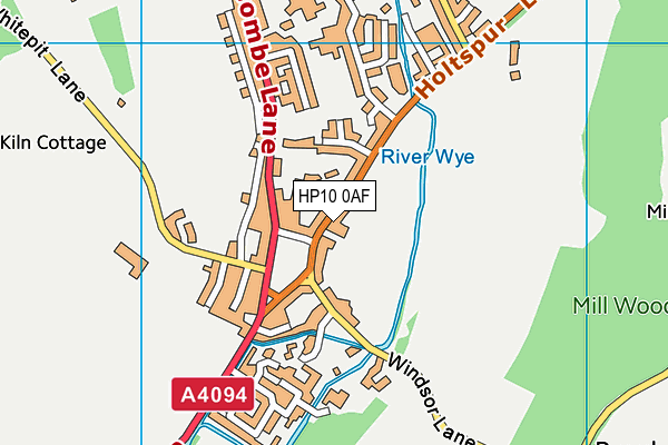 HP10 0AF map - OS VectorMap District (Ordnance Survey) HP10 0AF map - OS VectorMap District (Ordnance Survey)