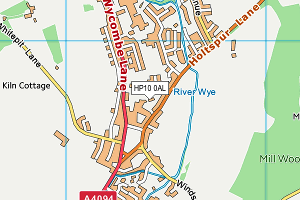 HP10 0AL map - OS VectorMap District (Ordnance Survey)