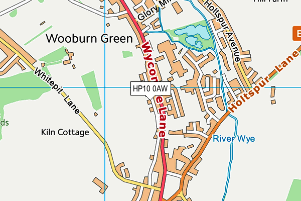 HP10 0AW map - OS VectorMap District (Ordnance Survey) HP10 0AW map - OS VectorMap District (Ordnance Survey)