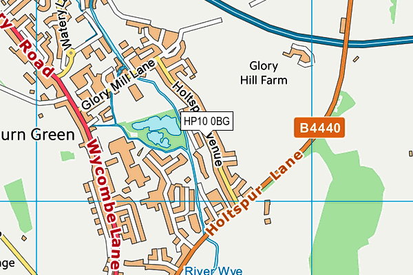 HP10 0BG map - OS VectorMap District (Ordnance Survey)