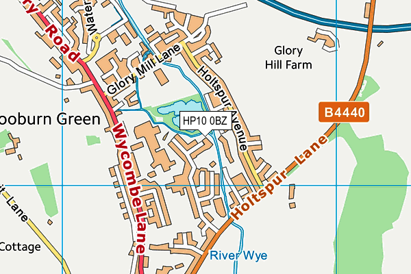 HP10 0BZ map - OS VectorMap District (Ordnance Survey)