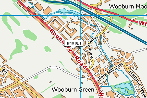 HP10 0DT map - OS VectorMap District (Ordnance Survey)