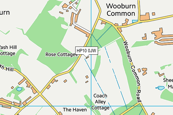 HP10 0JW map - OS VectorMap District (Ordnance Survey) HP10 0JW map - OS VectorMap District (Ordnance Survey)