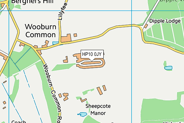 HP10 0JY map - OS VectorMap District (Ordnance Survey) HP10 0JY map - OS VectorMap District (Ordnance Survey)