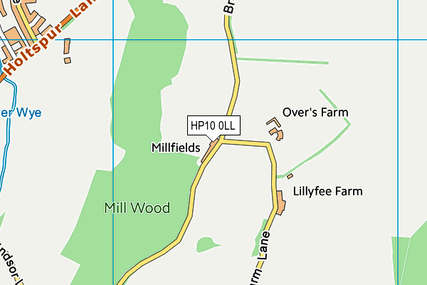 HP10 0LL map - OS VectorMap District (Ordnance Survey) HP10 0LL map - OS VectorMap District (Ordnance Survey)