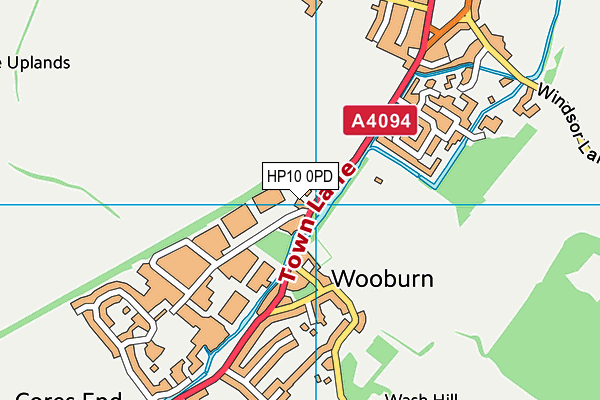 HP10 0PD map - OS VectorMap District (Ordnance Survey) HP10 0PD map - OS VectorMap District (Ordnance Survey)