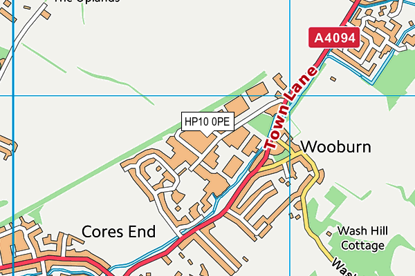HP10 0PE map - OS VectorMap District (Ordnance Survey)