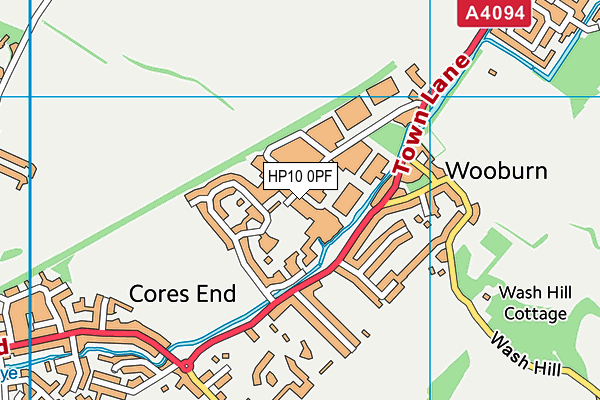 HP10 0PF map - OS VectorMap District (Ordnance Survey) HP10 0PF map - OS VectorMap District (Ordnance Survey)