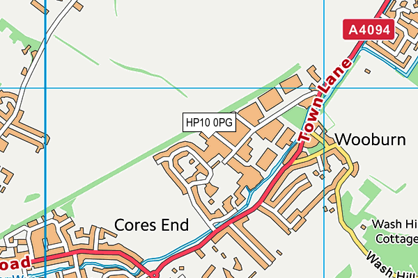 HP10 0PG map - OS VectorMap District (Ordnance Survey) HP10 0PG map - OS VectorMap District (Ordnance Survey)