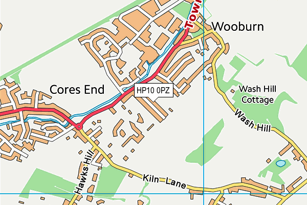 HP10 0PZ map - OS VectorMap District (Ordnance Survey) HP10 0PZ map - OS VectorMap District (Ordnance Survey)
