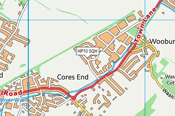 HP10 0QH map - OS VectorMap District (Ordnance Survey) HP10 0QH map - OS VectorMap District (Ordnance Survey)