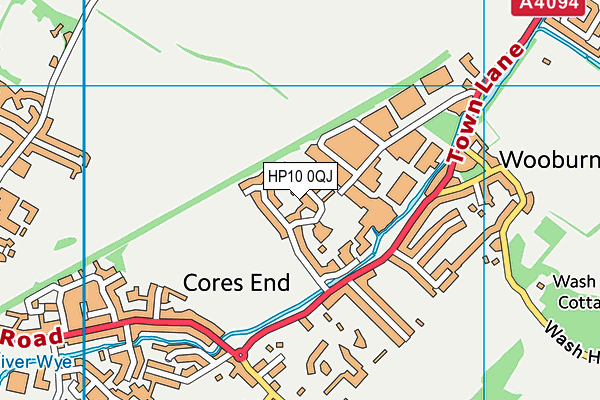 HP10 0QJ map - OS VectorMap District (Ordnance Survey)