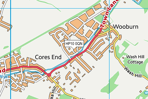 HP10 0QN map - OS VectorMap District (Ordnance Survey) HP10 0QN map - OS VectorMap District (Ordnance Survey)