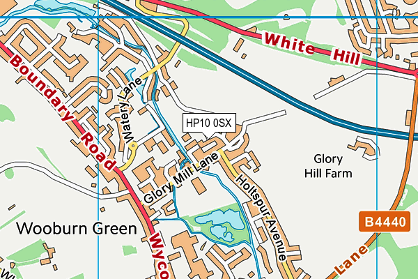 HP10 0SX map - OS VectorMap District (Ordnance Survey) HP10 0SX map - OS VectorMap District (Ordnance Survey)