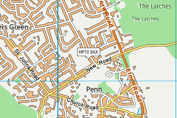 HP10 8AX map - OS VectorMap District (Ordnance Survey) HP10 8AX map - OS VectorMap District (Ordnance Survey)