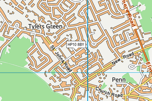 HP10 8BY map - OS VectorMap District (Ordnance Survey) HP10 8BY map - OS VectorMap District (Ordnance Survey)