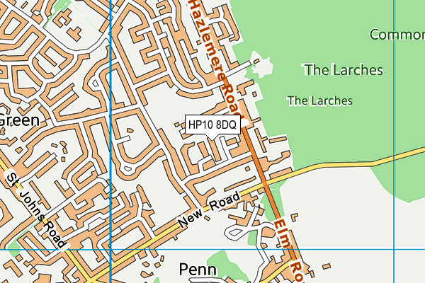 HP10 8DQ map - OS VectorMap District (Ordnance Survey) HP10 8DQ map - OS VectorMap District (Ordnance Survey)