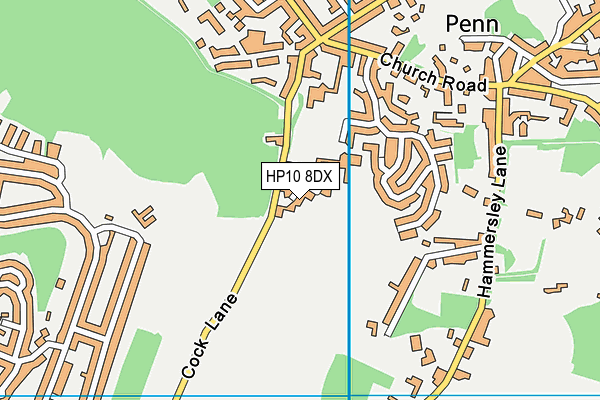 HP10 8DX map - OS VectorMap District (Ordnance Survey) HP10 8DX map - OS VectorMap District (Ordnance Survey)