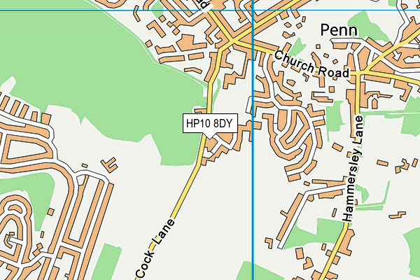 HP10 8DY map - OS VectorMap District (Ordnance Survey)