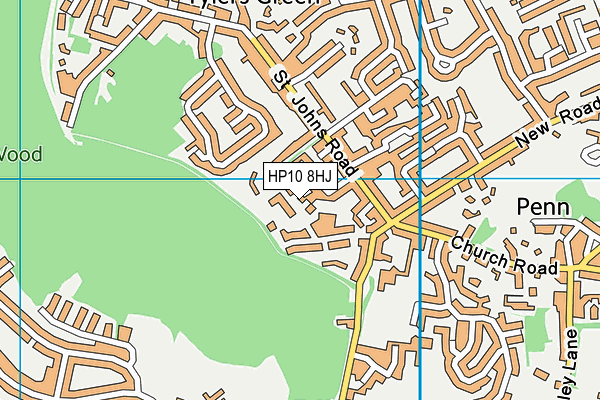 HP10 8HJ map - OS VectorMap District (Ordnance Survey) HP10 8HJ map - OS VectorMap District (Ordnance Survey)