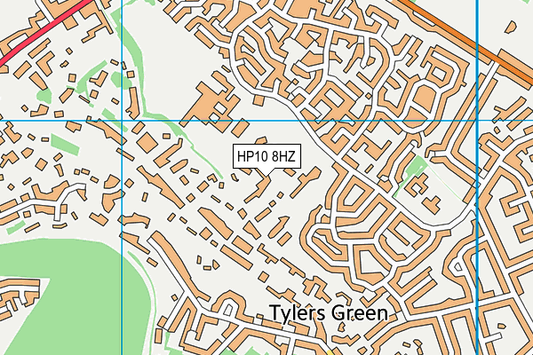 HP10 8HZ map - OS VectorMap District (Ordnance Survey) HP10 8HZ map - OS VectorMap District (Ordnance Survey)