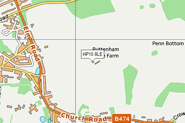 HP10 8LE map - OS VectorMap District (Ordnance Survey) HP10 8LE map - OS VectorMap District (Ordnance Survey)