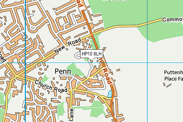 HP10 8LH map - OS VectorMap District (Ordnance Survey) HP10 8LH map - OS VectorMap District (Ordnance Survey)