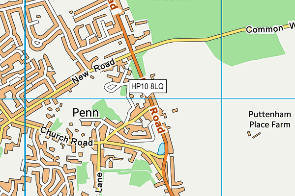 HP10 8LQ map - OS VectorMap District (Ordnance Survey) HP10 8LQ map - OS VectorMap District (Ordnance Survey)